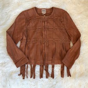 🚨NWT Haute Hippie Plaid Harness Suede Jacket🚨